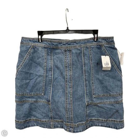 Skirt Mini & Short By Cabi In Blue Denim, Size: 14