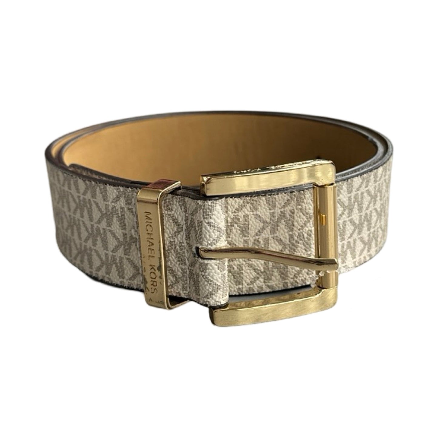 Belt Designer By Michael Kors in Cream Size: S