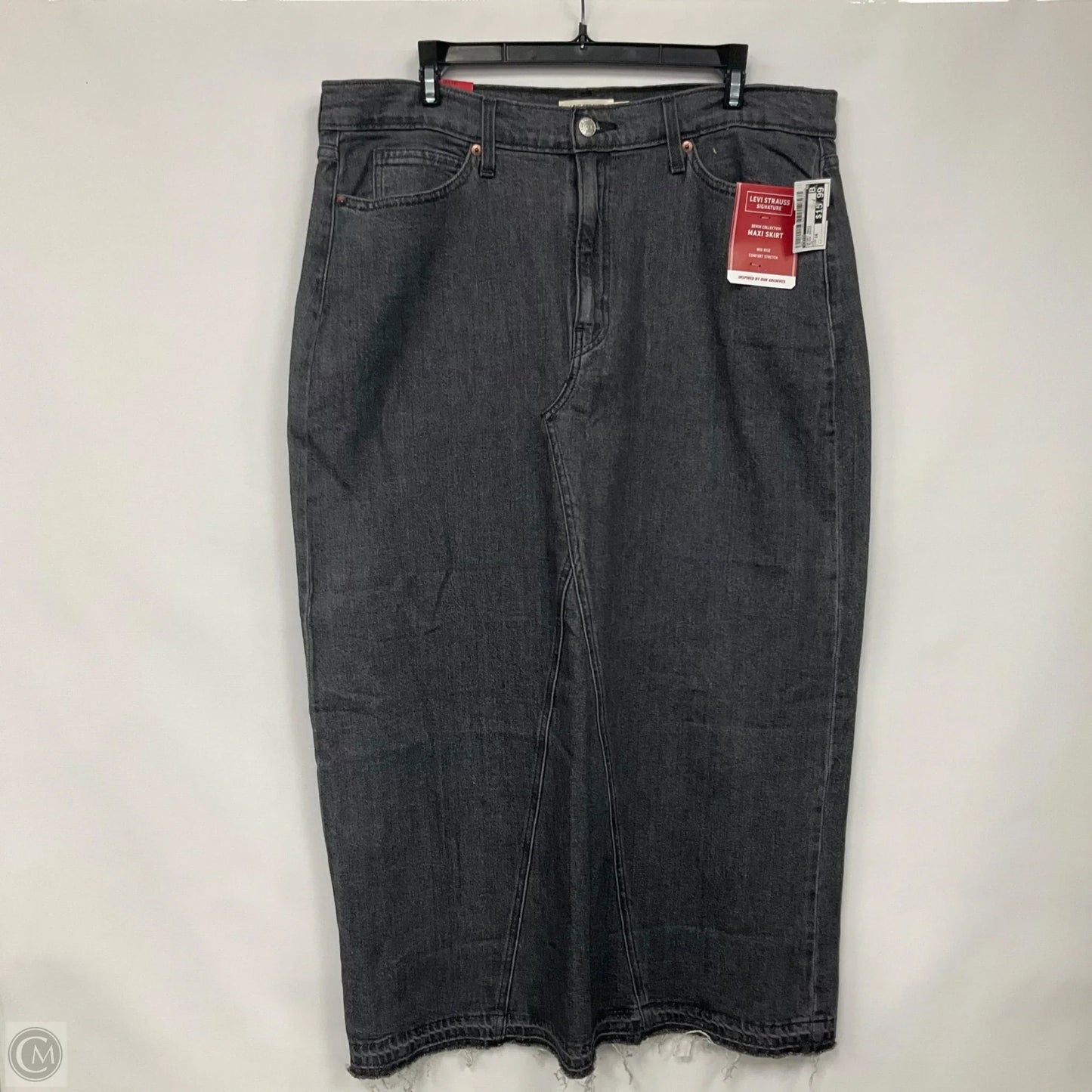 Skirt Maxi By Levis In Black Denim, Size: 14