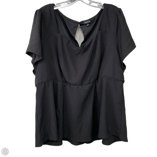 Top Short Sleeve By Torrid In Black, Size: 3x