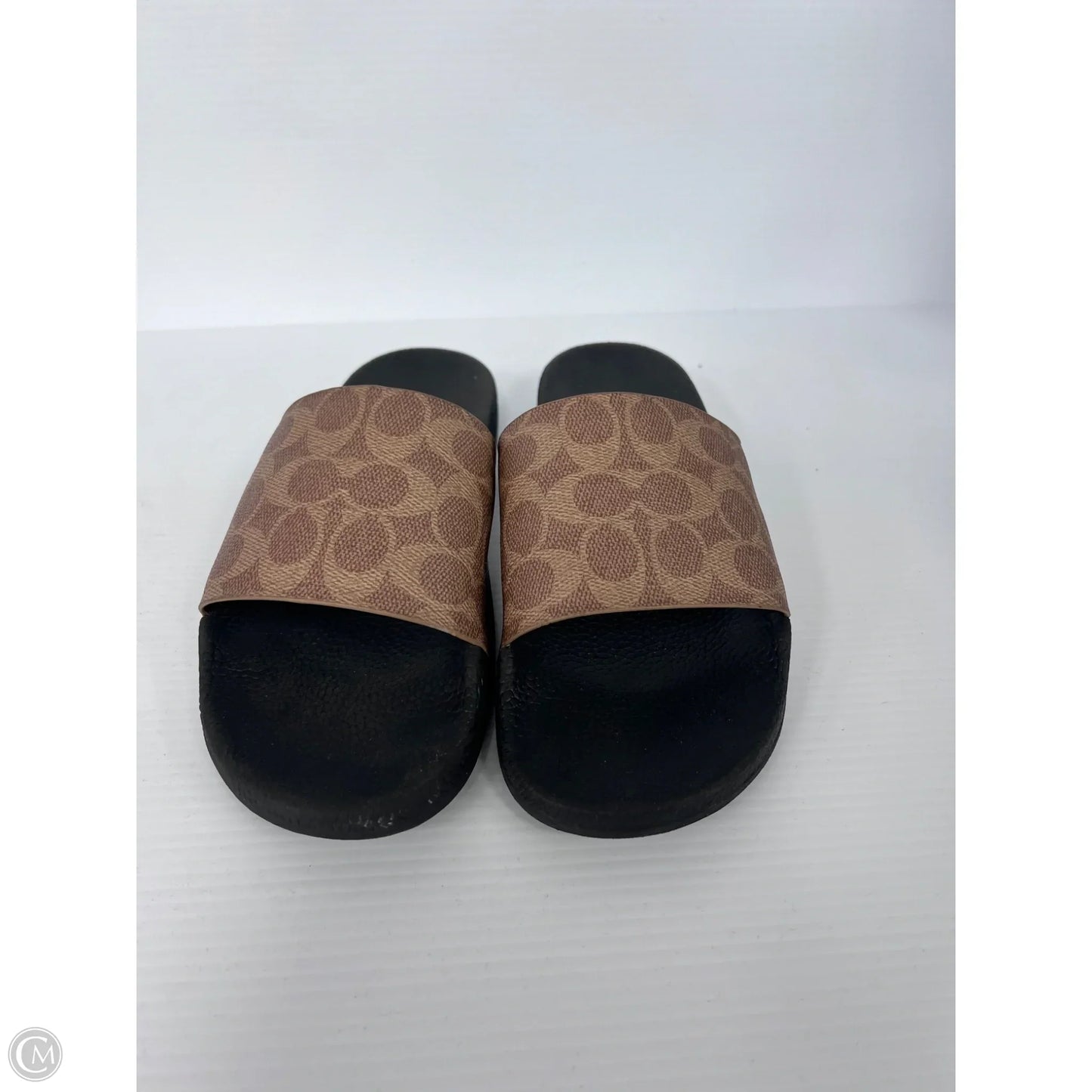Sandals Designer By Coach In Black & Tan, Size: 10