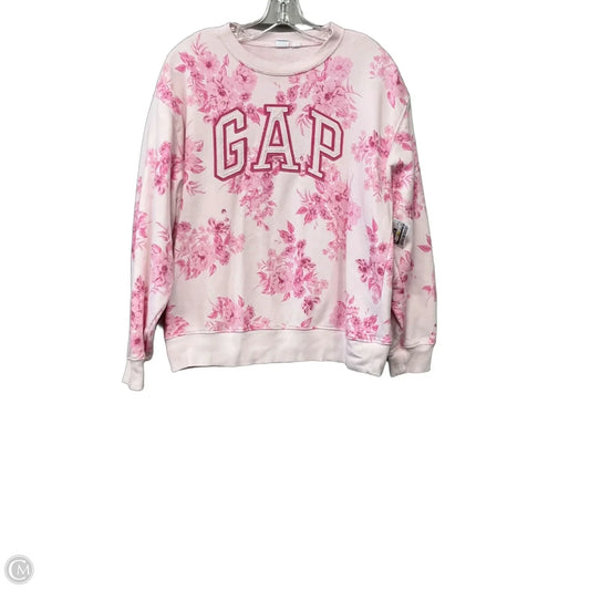 Sweatshirt Crewneck By Gap In Pink, Size: M