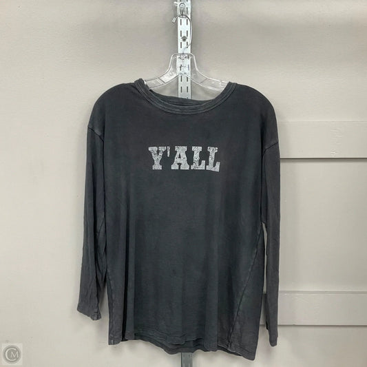 Top Long Sleeve Basic By Aerie In Grey, Size: Xs