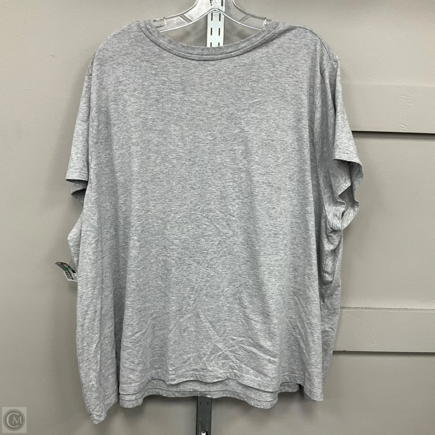 Top Short Sleeve Basic By Cme In Grey, Size: 4x
