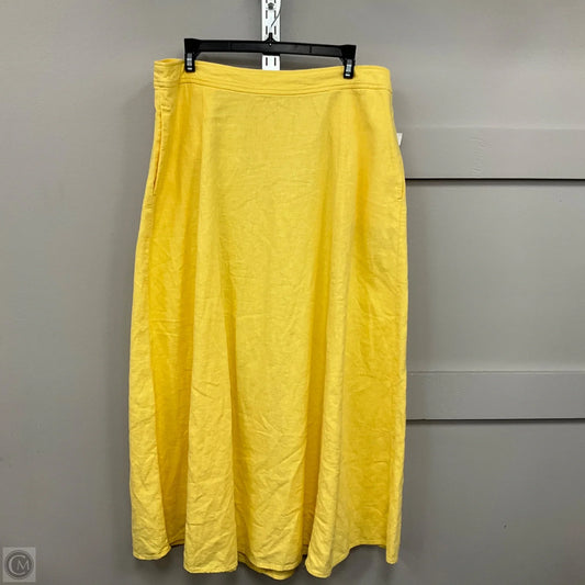 Skirt Midi By Liz Claiborne In Yellow, Size: 12