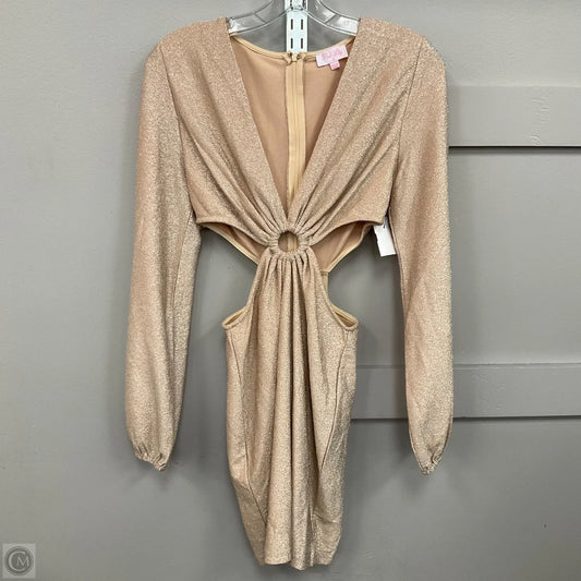 Dress Party Short By Pink Lily In Gold, Size: L