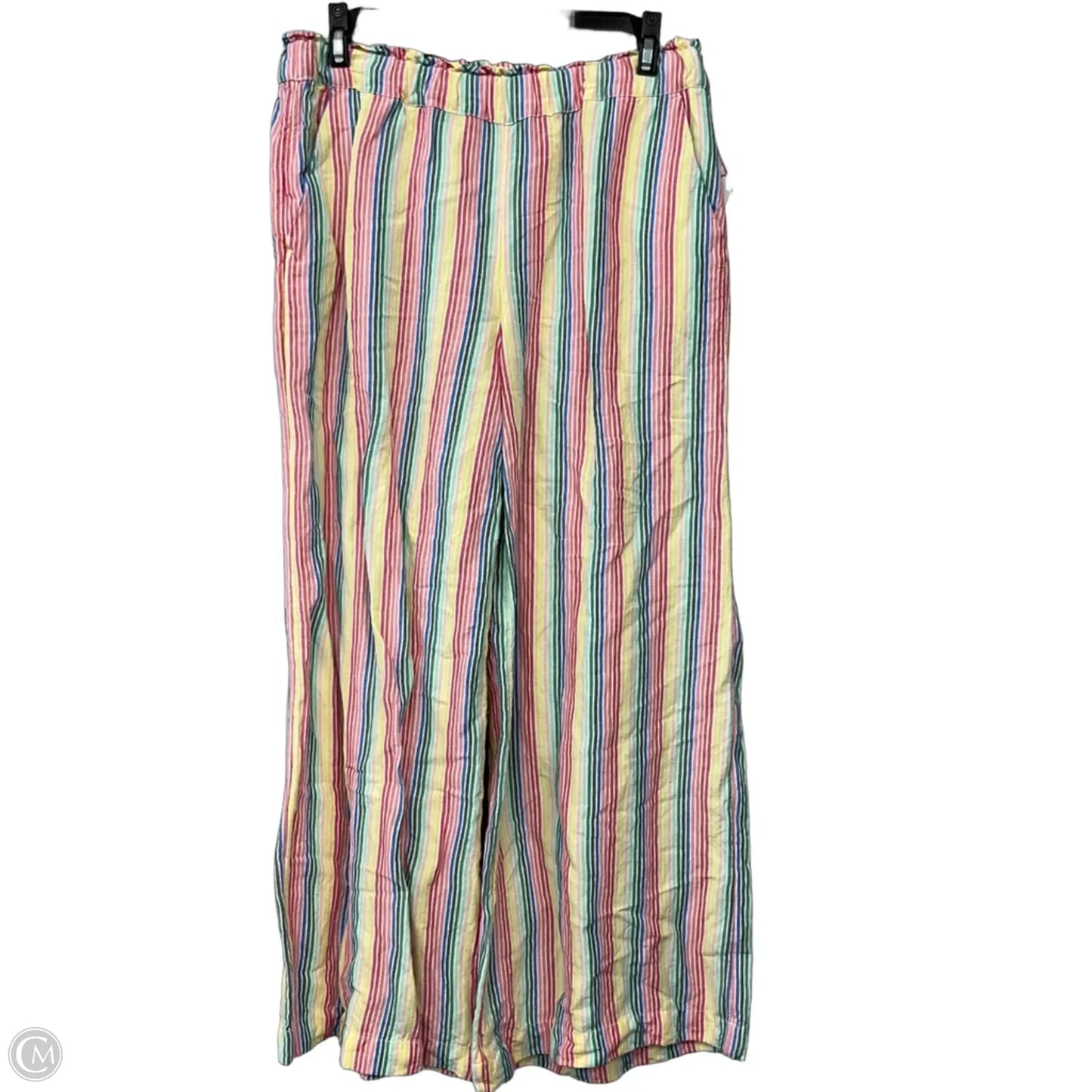 Pants Linen By Loft In Rainbow Print, Size: S