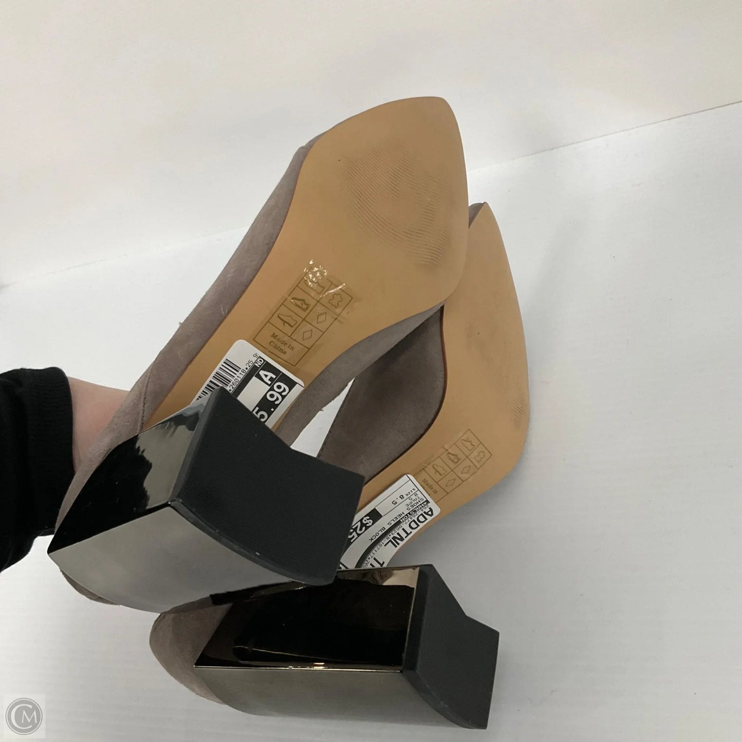 Shoes Heels Block By Halston In Taupe, Size: 8.5