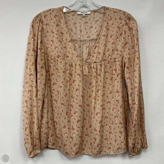 Top Long Sleeve By Madewell In Floral Print, Size: M