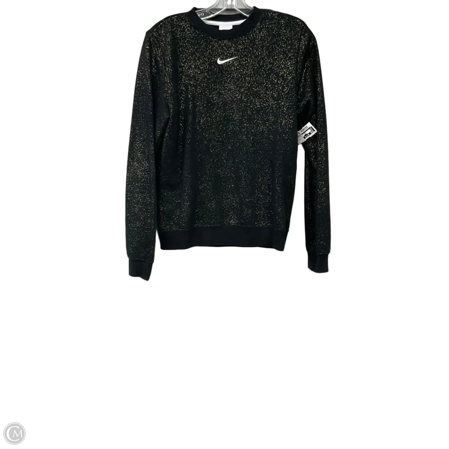 Sweatshirt Crewneck By Nike Apparel In Black & Gold, Size: Xs