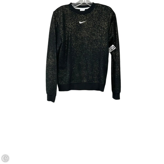 Sweatshirt Crewneck By Nike Apparel In Black & Gold, Size: Xs
