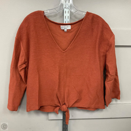Top Long Sleeve By Madewell In Orange, Size: Xl