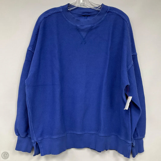Top Long Sleeve By Aerie In Blue, Size: S