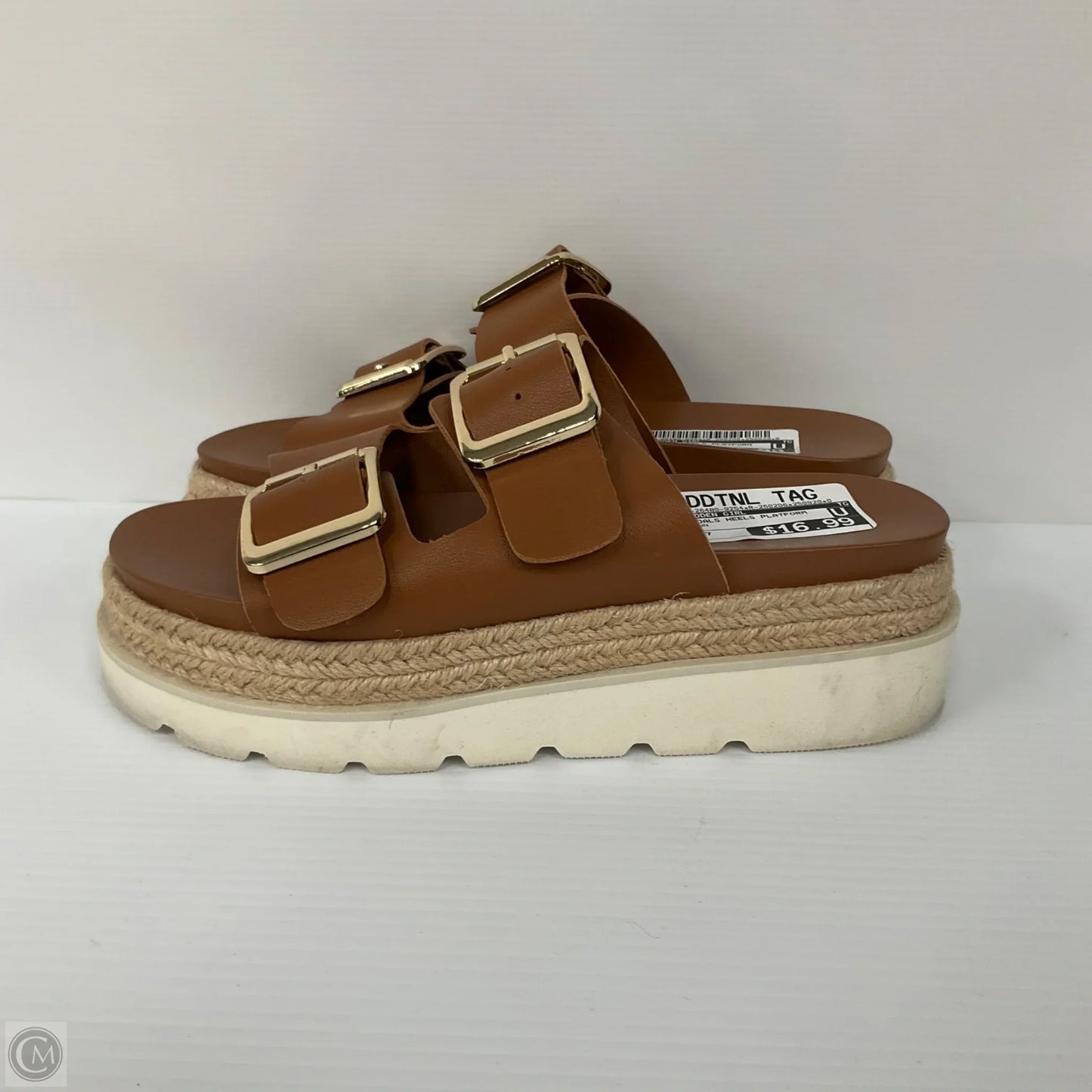 Sandals Heels Platform By Madden Girl In Brown, Size: 7