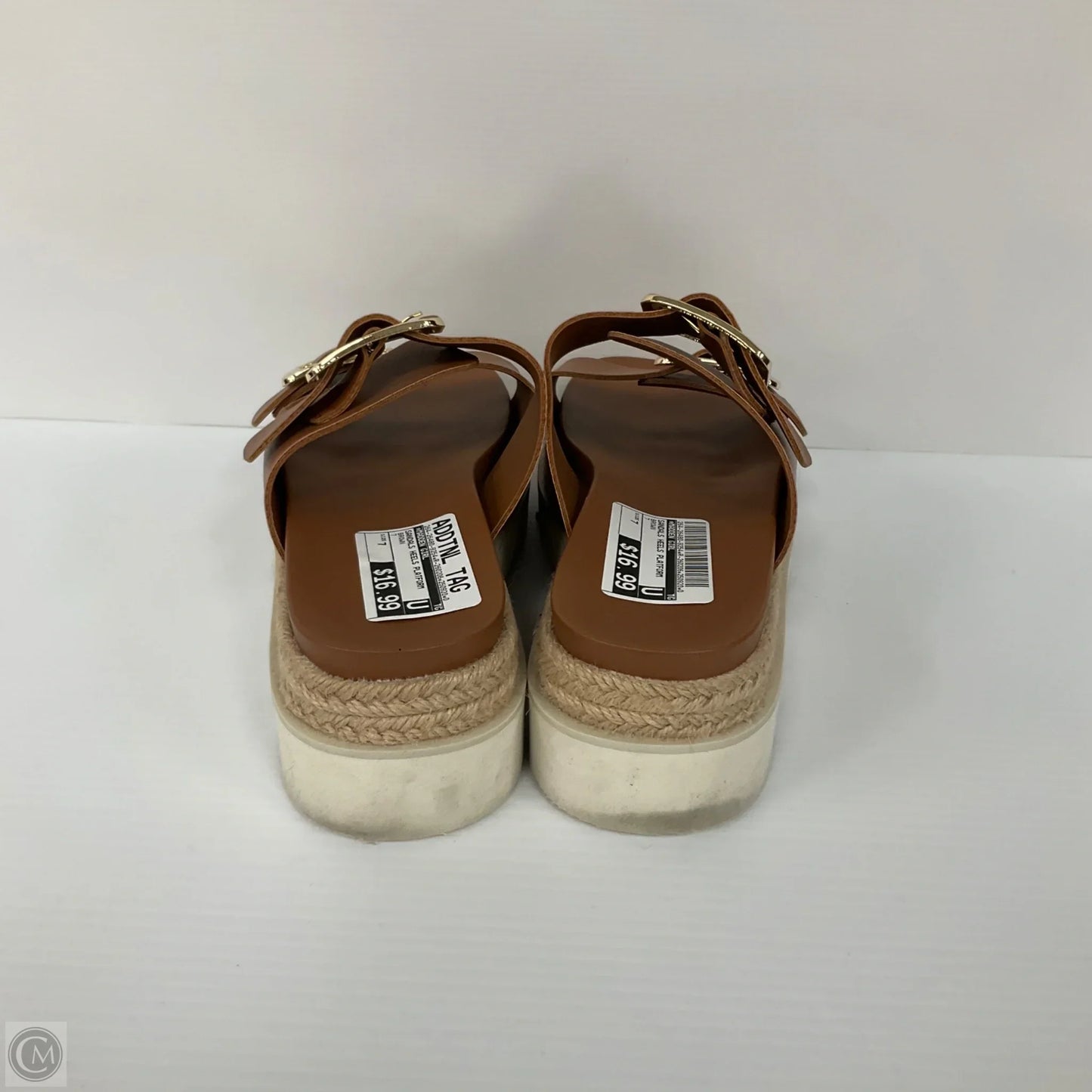 Sandals Heels Platform By Madden Girl In Brown, Size: 7