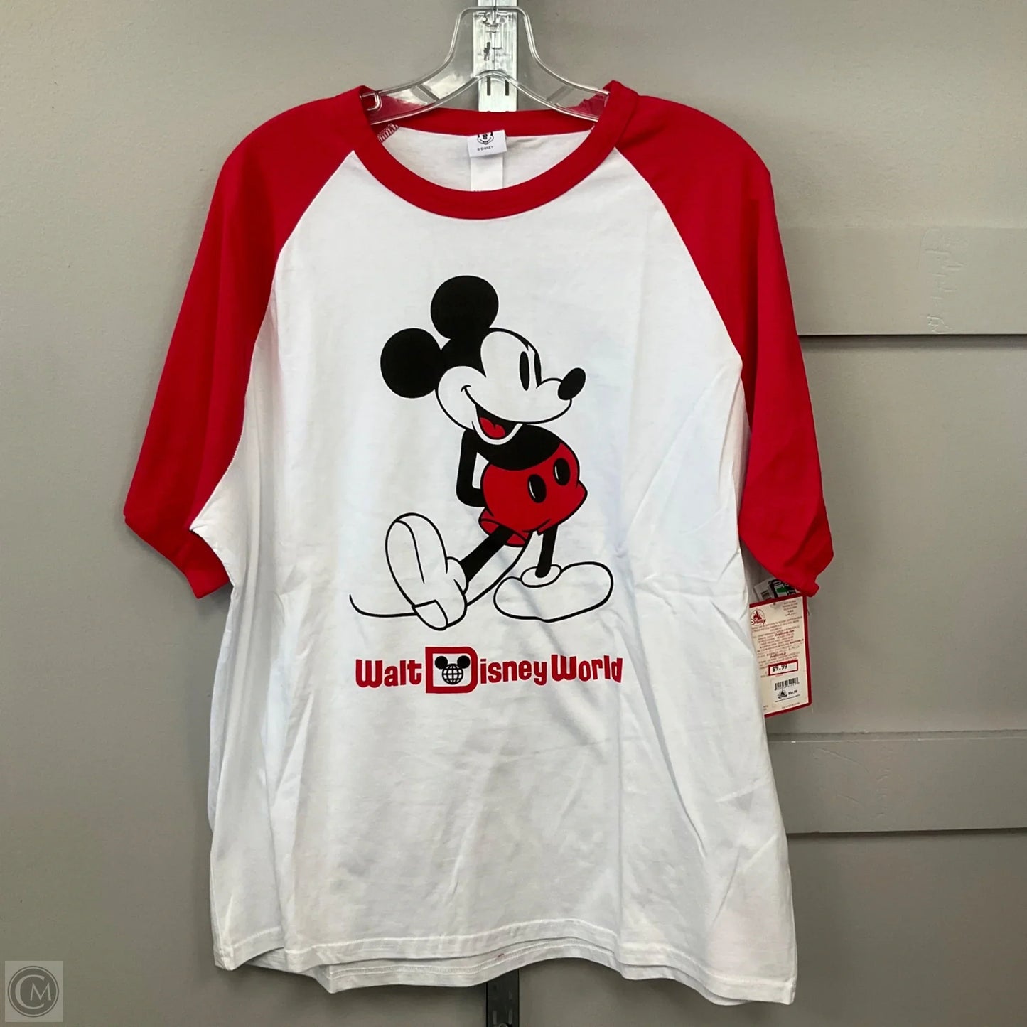 Top Short Sleeve Basic By Disney In Red & White, Size: Xl