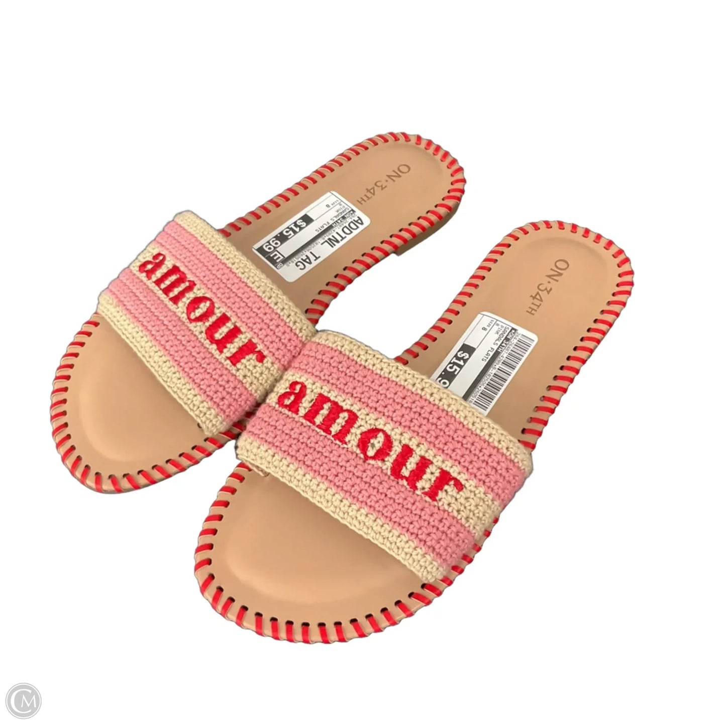 Sandals Flats By On 34th In Pink, Size: 8