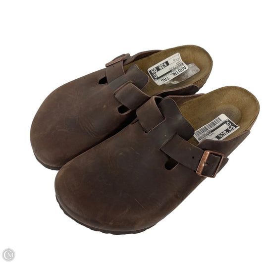 Sandals Flats By Birkenstock In Brown, Size: 10