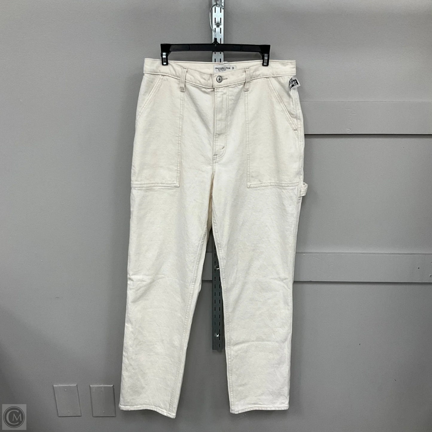 Jeans Straight By Abercrombie And Fitch In Beige, Size: 12