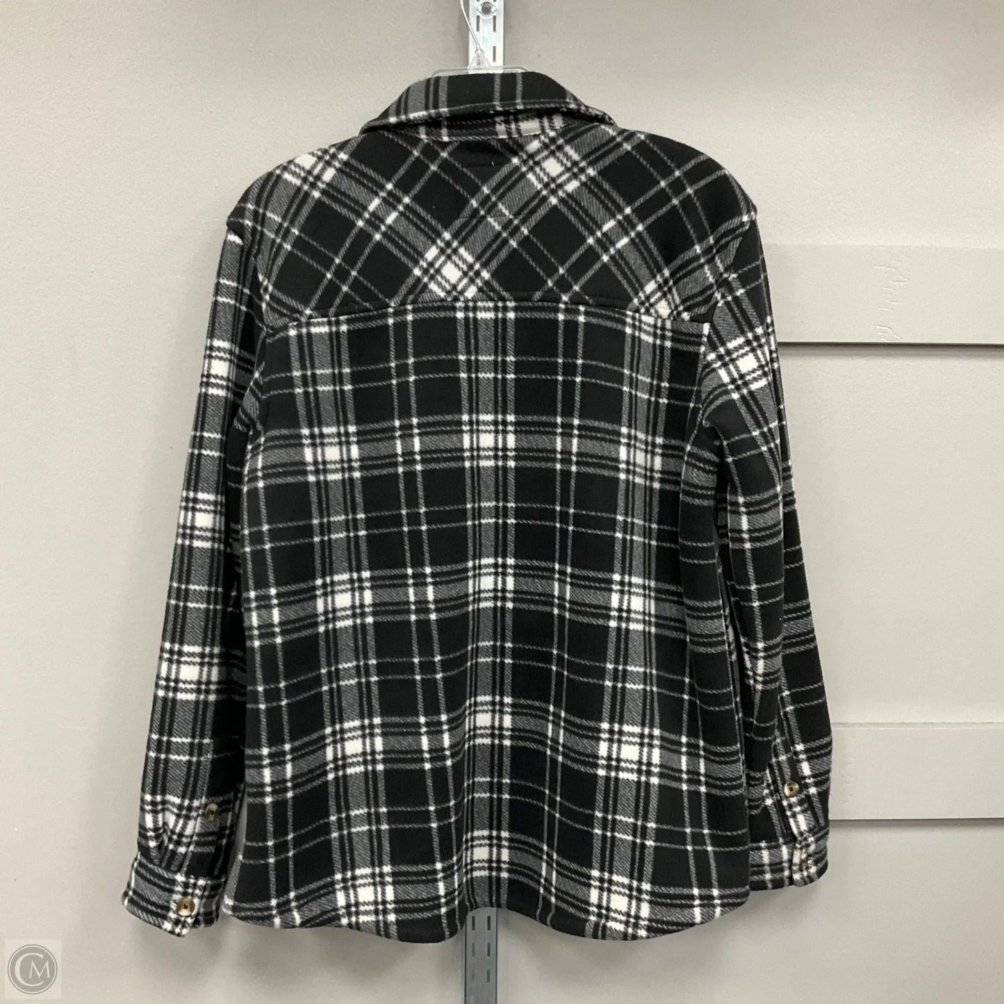 Jacket Shirt By Sage In Black, Size: M