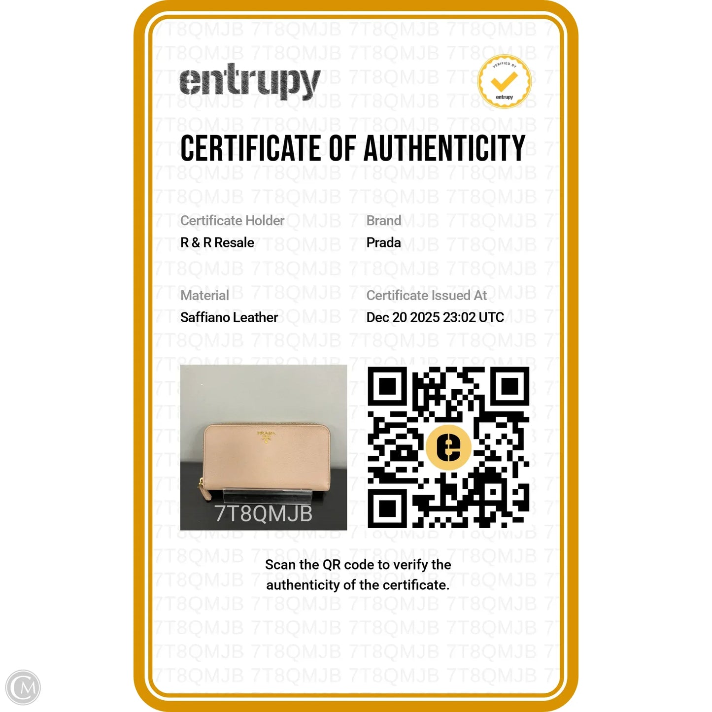 Wallet Luxury Designer By Prada, Size: Large