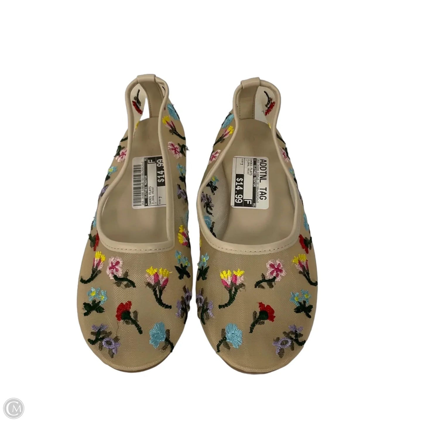 Shoes Flats By Clothes Mentor In Floral Print, Size: 7