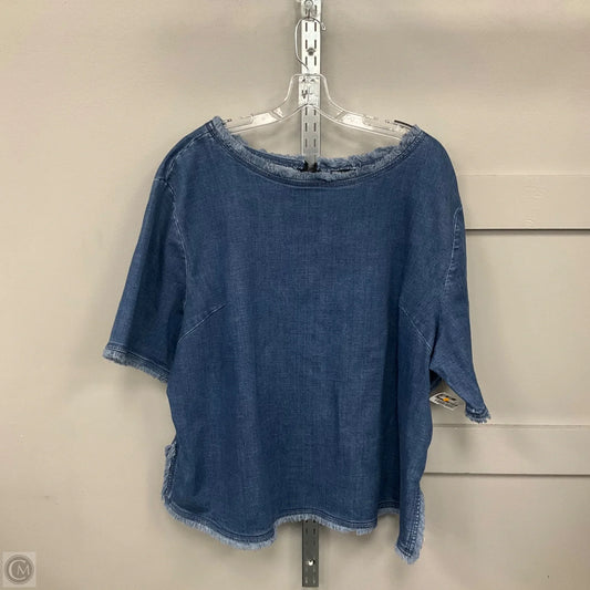 Top Short Sleeve By Lane Bryant In Blue Denim, Size: 24