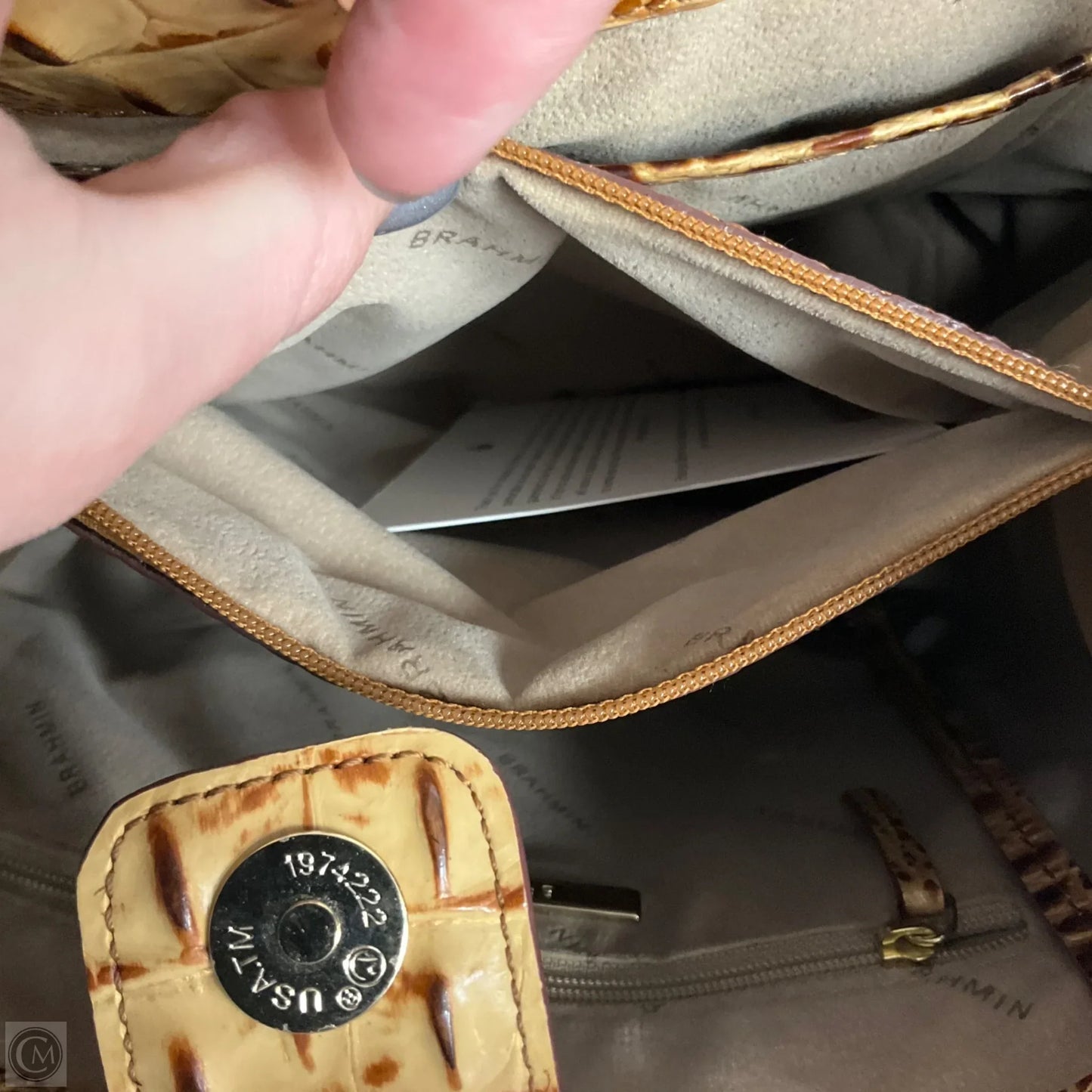 Handbag Designer By Brahmin, Size: Medium