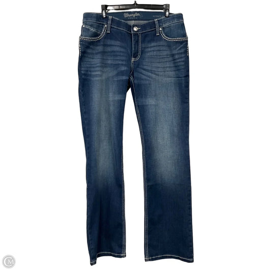 Jeans Straight By Wrangler In Blue Denim, Size: 10