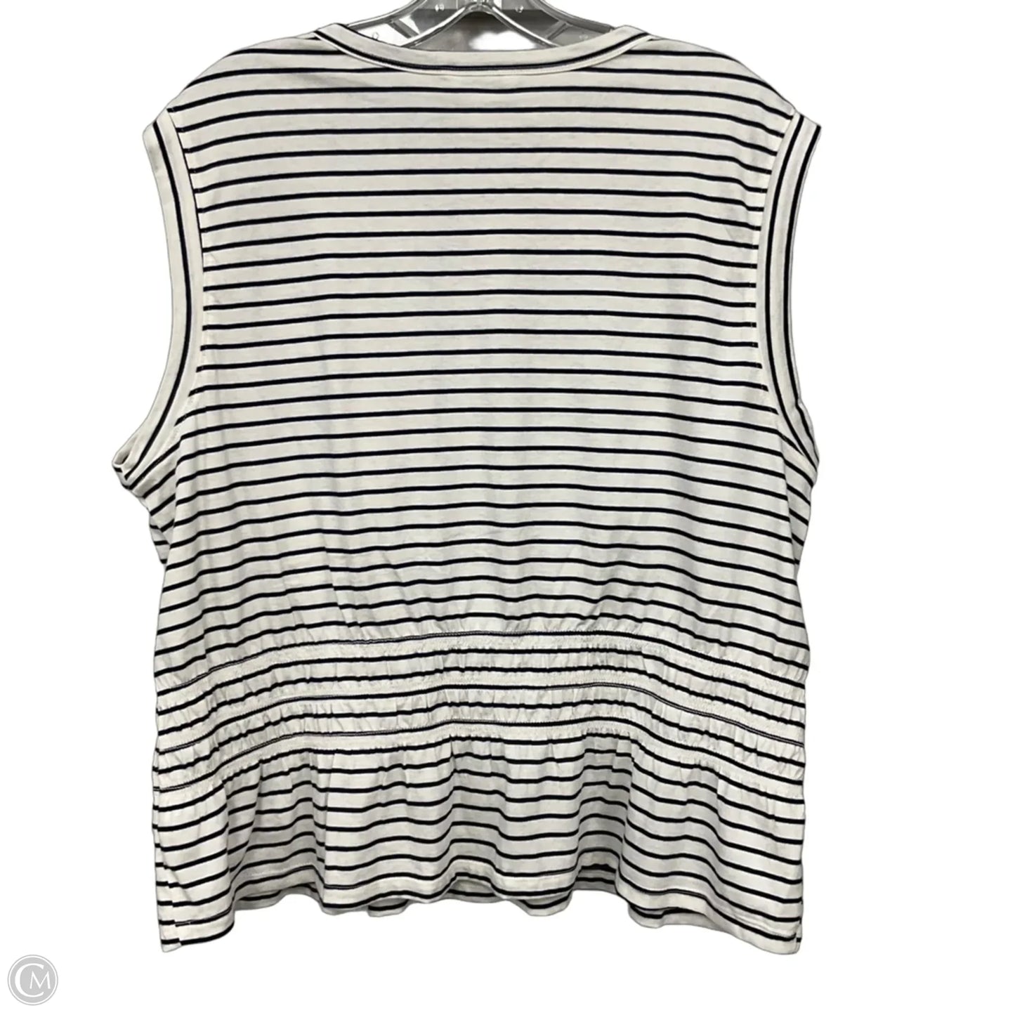 Top Sleeveless Basic By Time And Tru In Striped Pattern, Size: Xxl