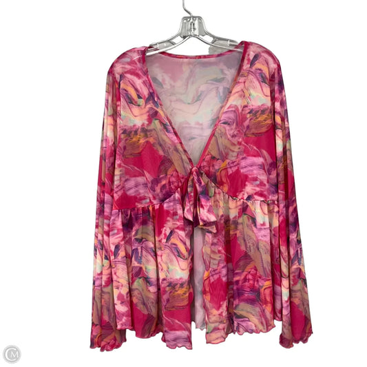 Top Long Sleeve By Clothes Mentor In Pink, Size: 4x
