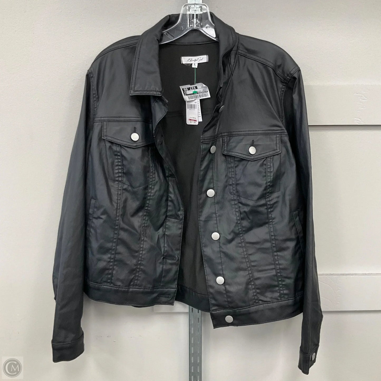 Jacket Leather By A Beautiful Soul In Black, Size: 1x