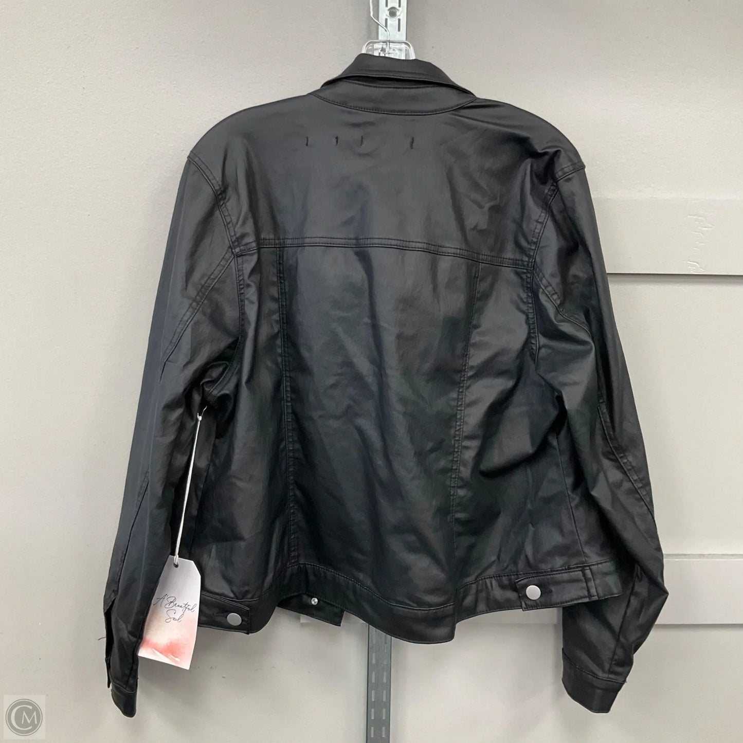 Jacket Leather By A Beautiful Soul In Black, Size: 1x