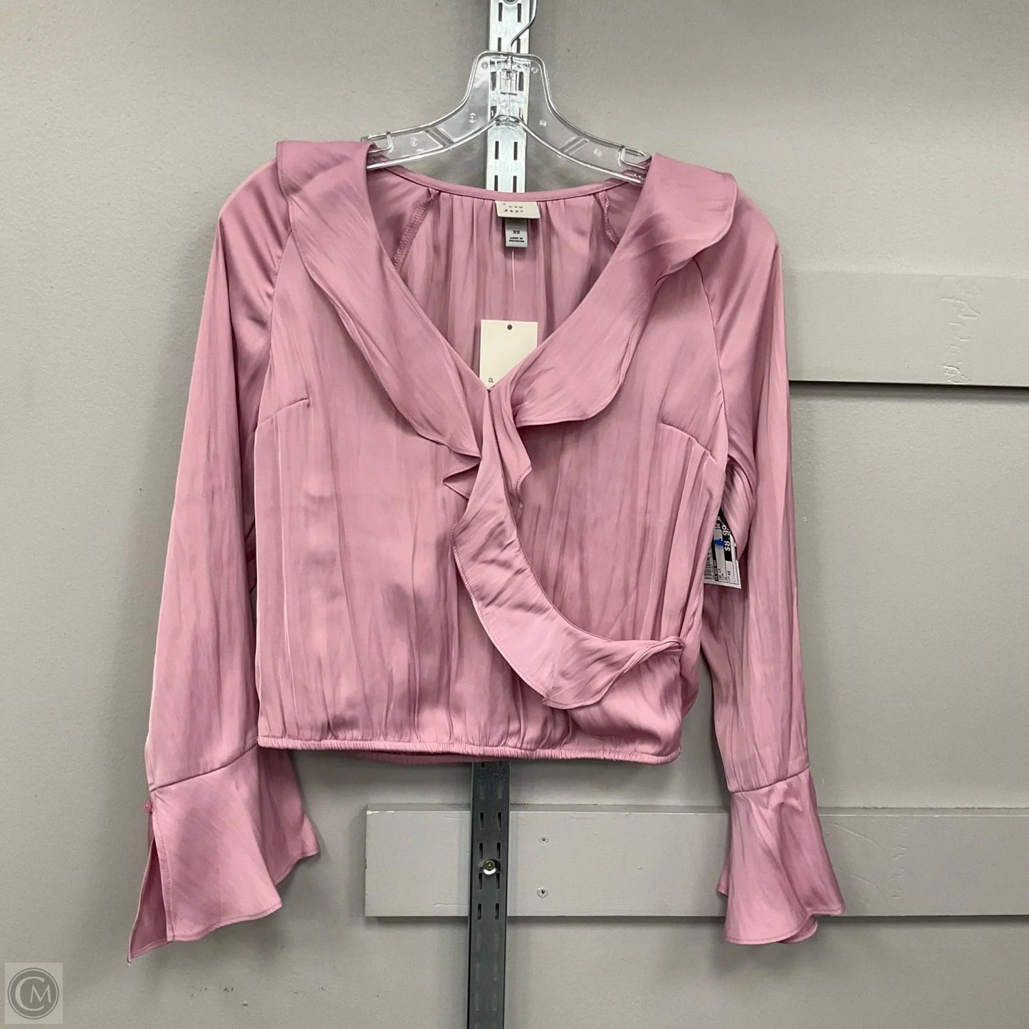 Top Long Sleeve By A New Day In Pink, Size: Xs