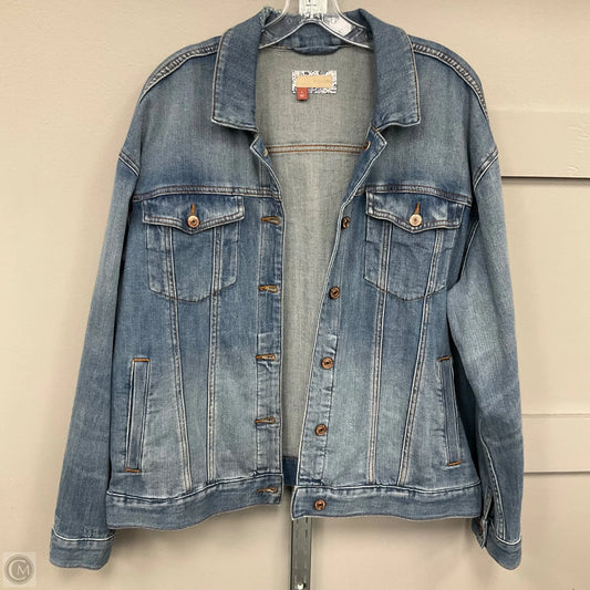 Jacket Denim By Pilcro In Blue Denim, Size: L