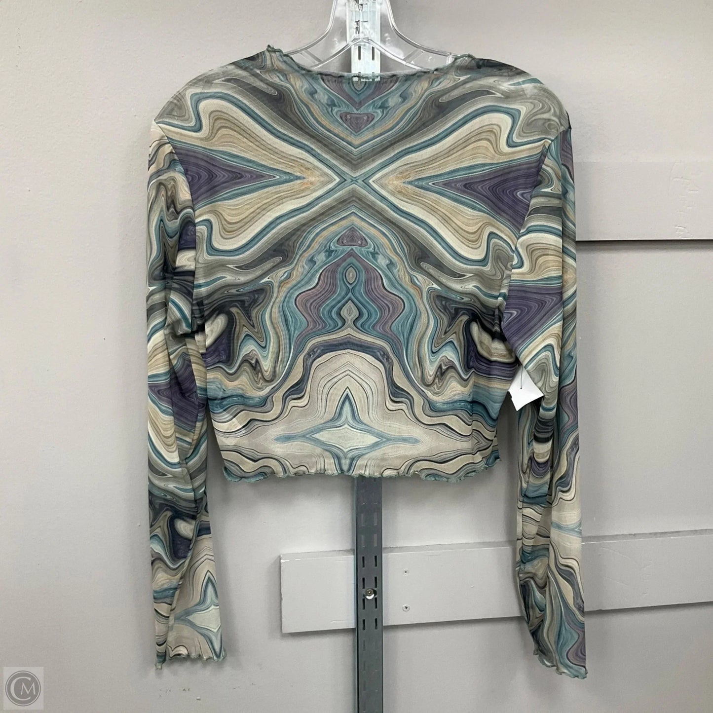 Top Long Sleeve Basic By Shein In Green, Size: 1x