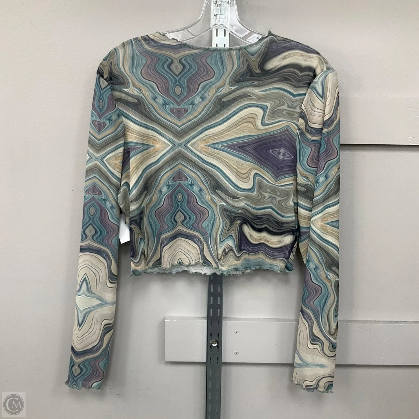 Top Long Sleeve Basic By Shein In Green, Size: 1x