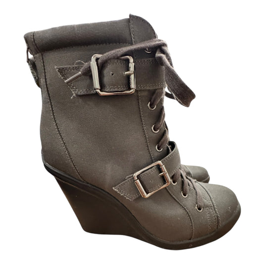 Boots Ankle Heels By Simply Vera In Grey, Size:8.5