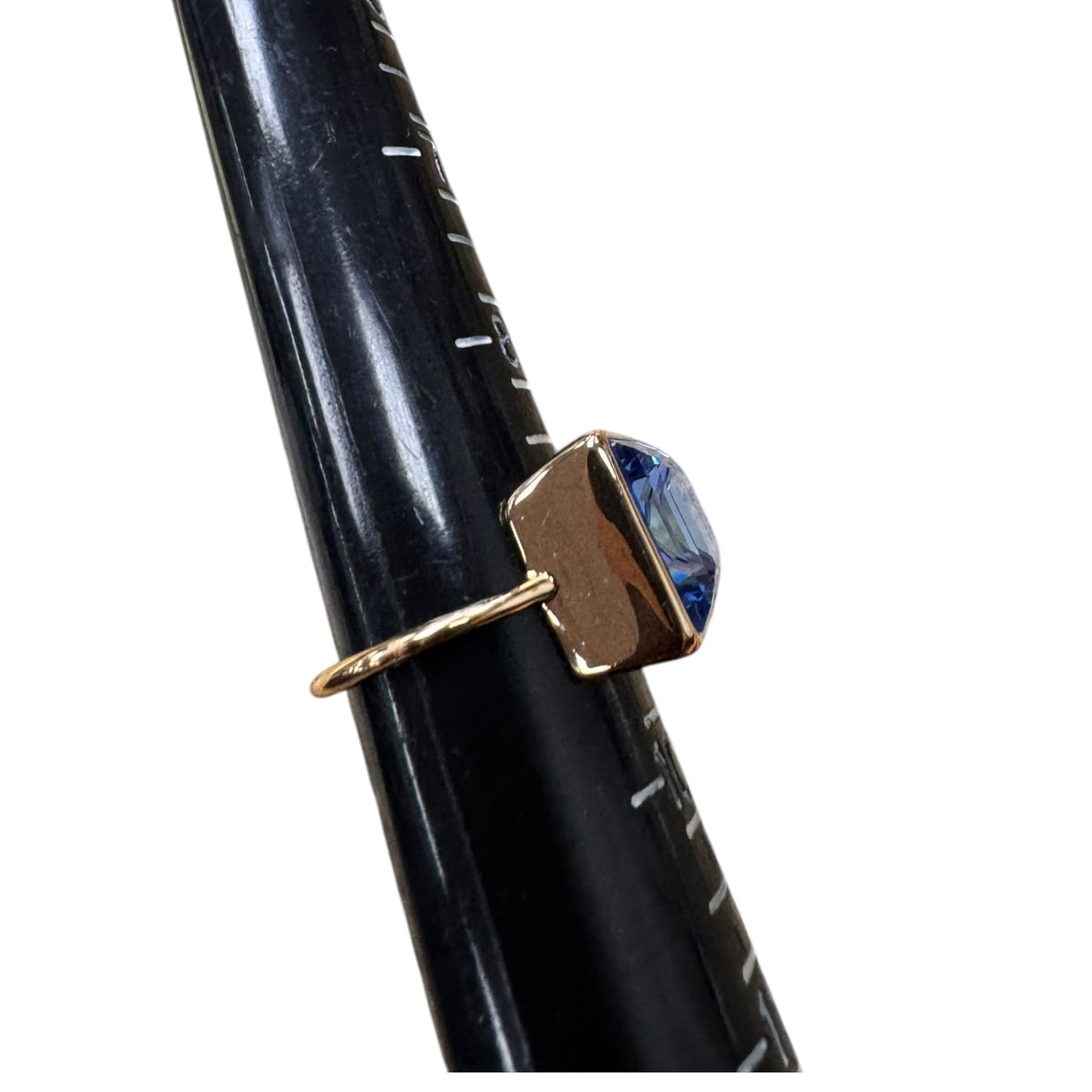 Ring Statement By Cmc In Blue & Gold, Size:9