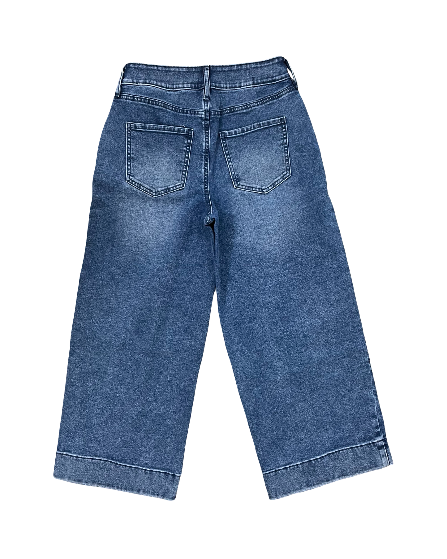Jeans Cropped By Croft And Barrow In Blue Denim, Size:6