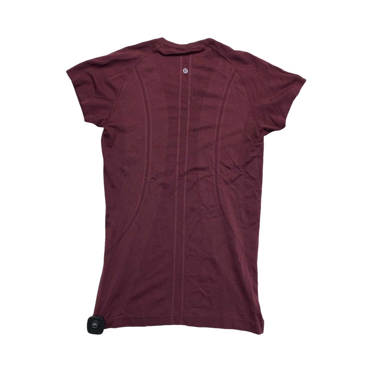 Athletic Top Ss By Lululemon In Maroon, Size:10