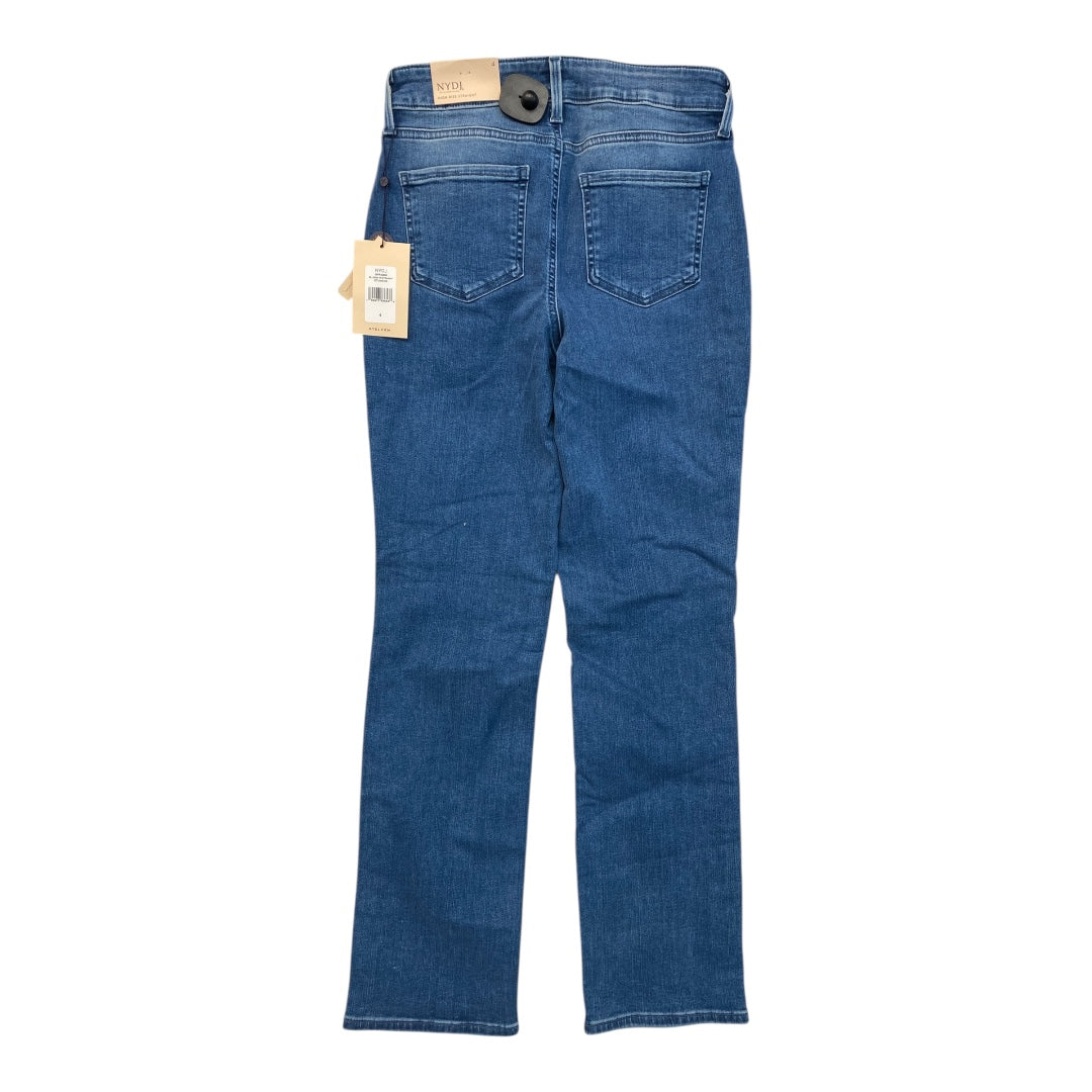 Jeans Straight By Not Your Daughters Jeans In Blue Denim, Size:4