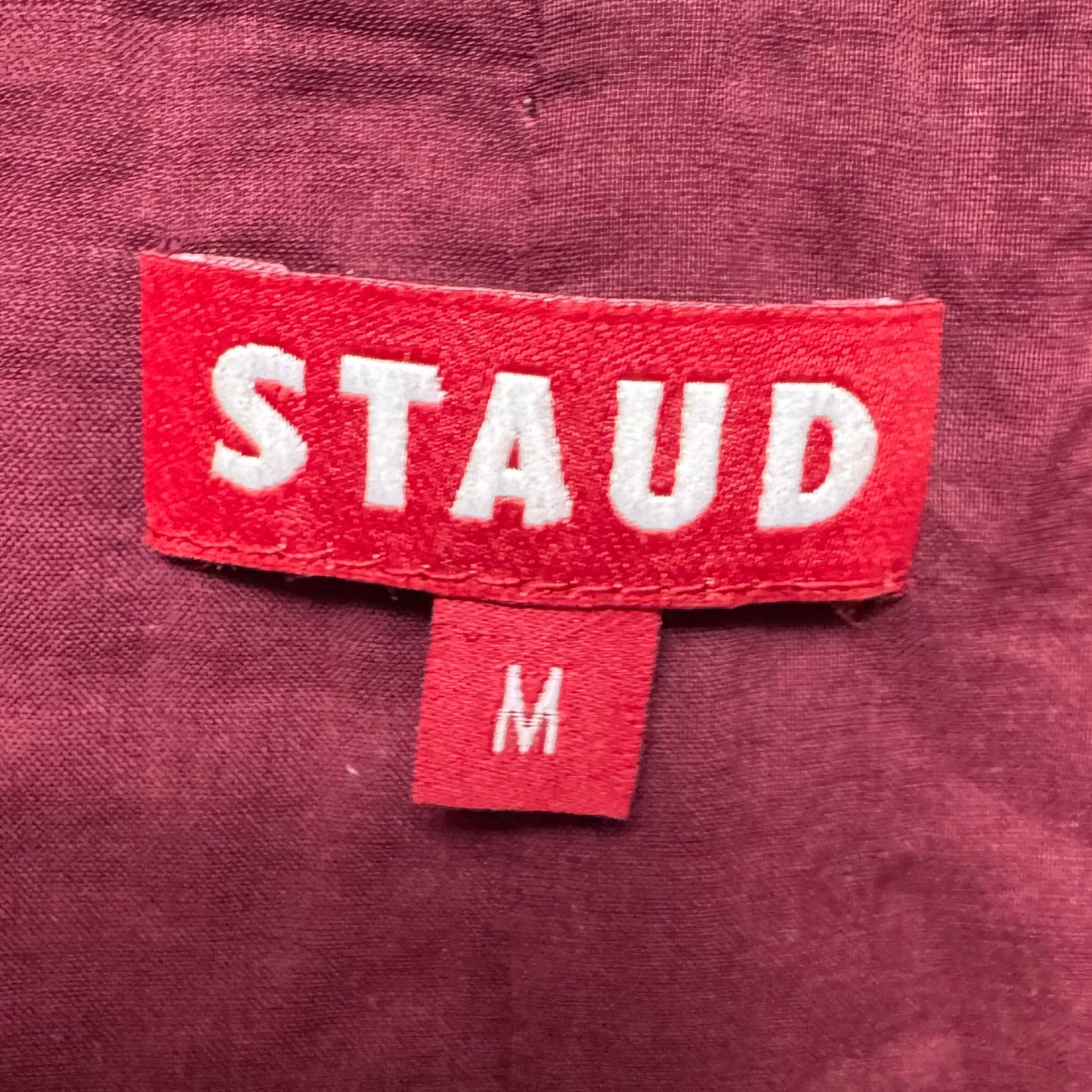 Peggy Long Sleeve Top Designer By Staud In Plum, Size: M