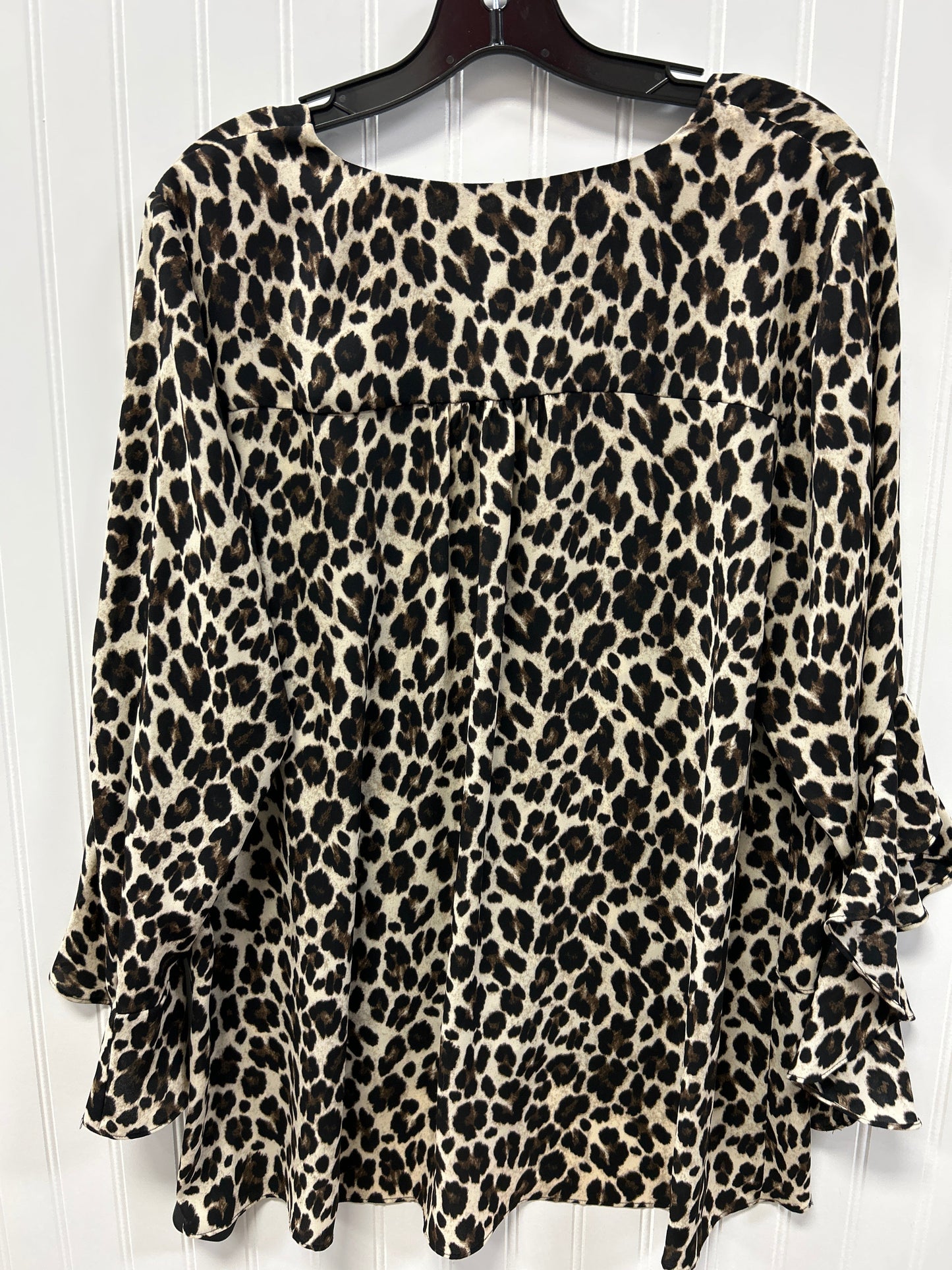 Top Ls By Vince Camuto In Animal Print, Size:1X