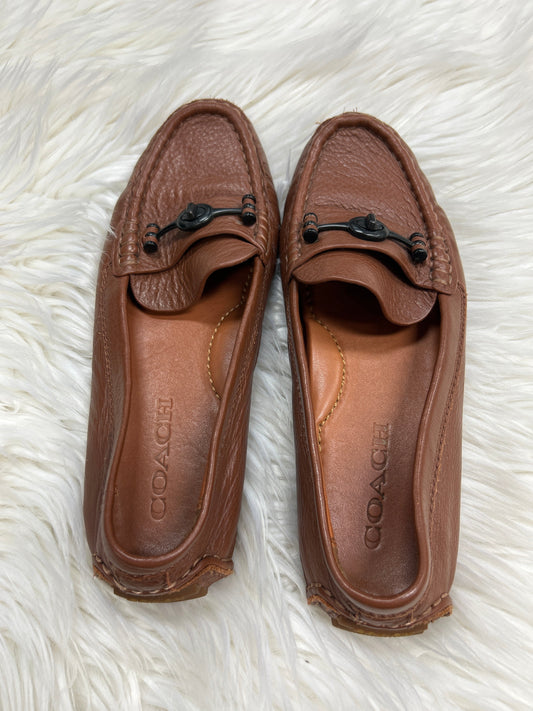 Shoes Designer By Coach In Tan, Size:7.5