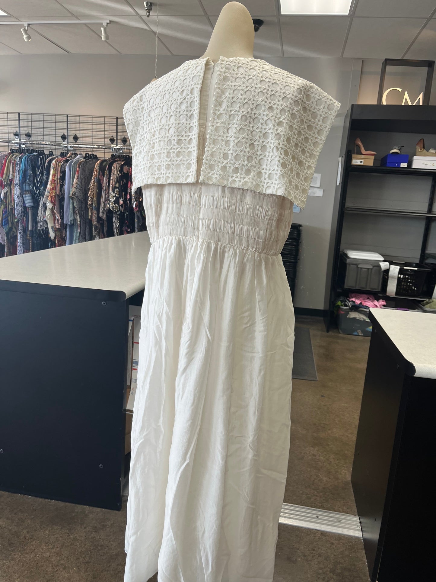 Cream Dress Casual Maxi Antonio Melani, Size 12