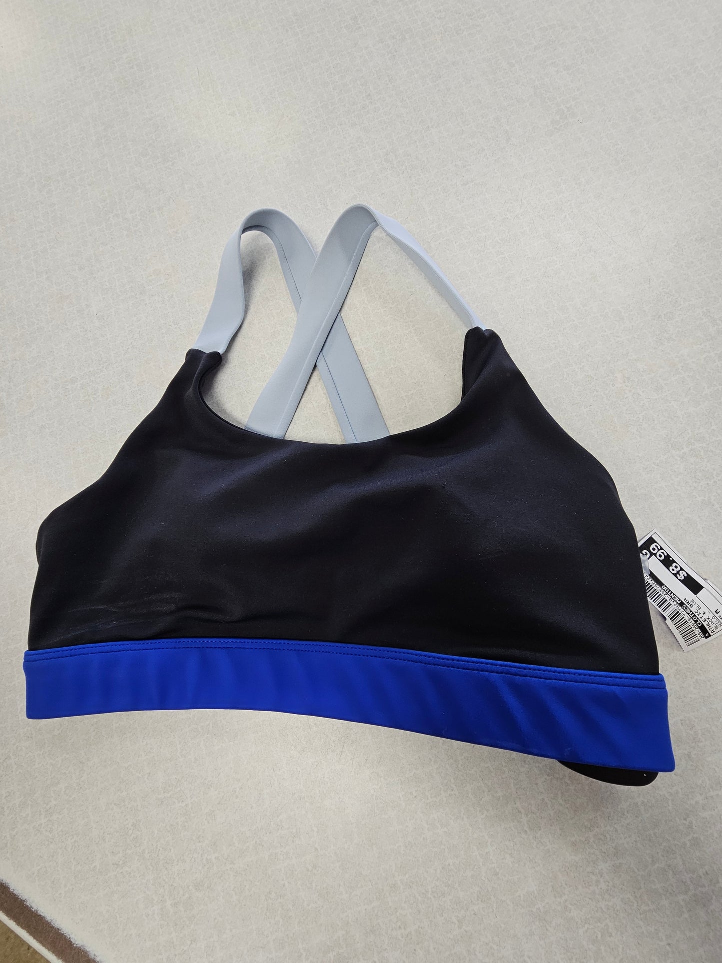 Athletic Bra By Clothes Mentor In Black & Blue, Size: M