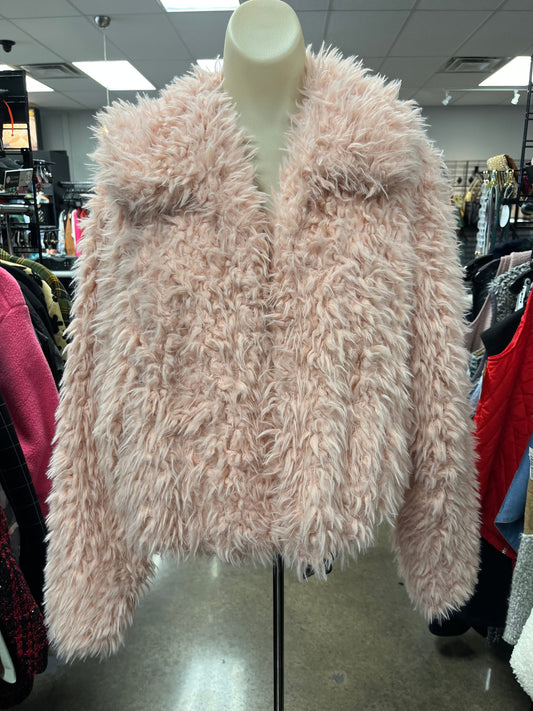 Jacket Faux Fur & Sherpa By Torrid In Pink, Size: Xl