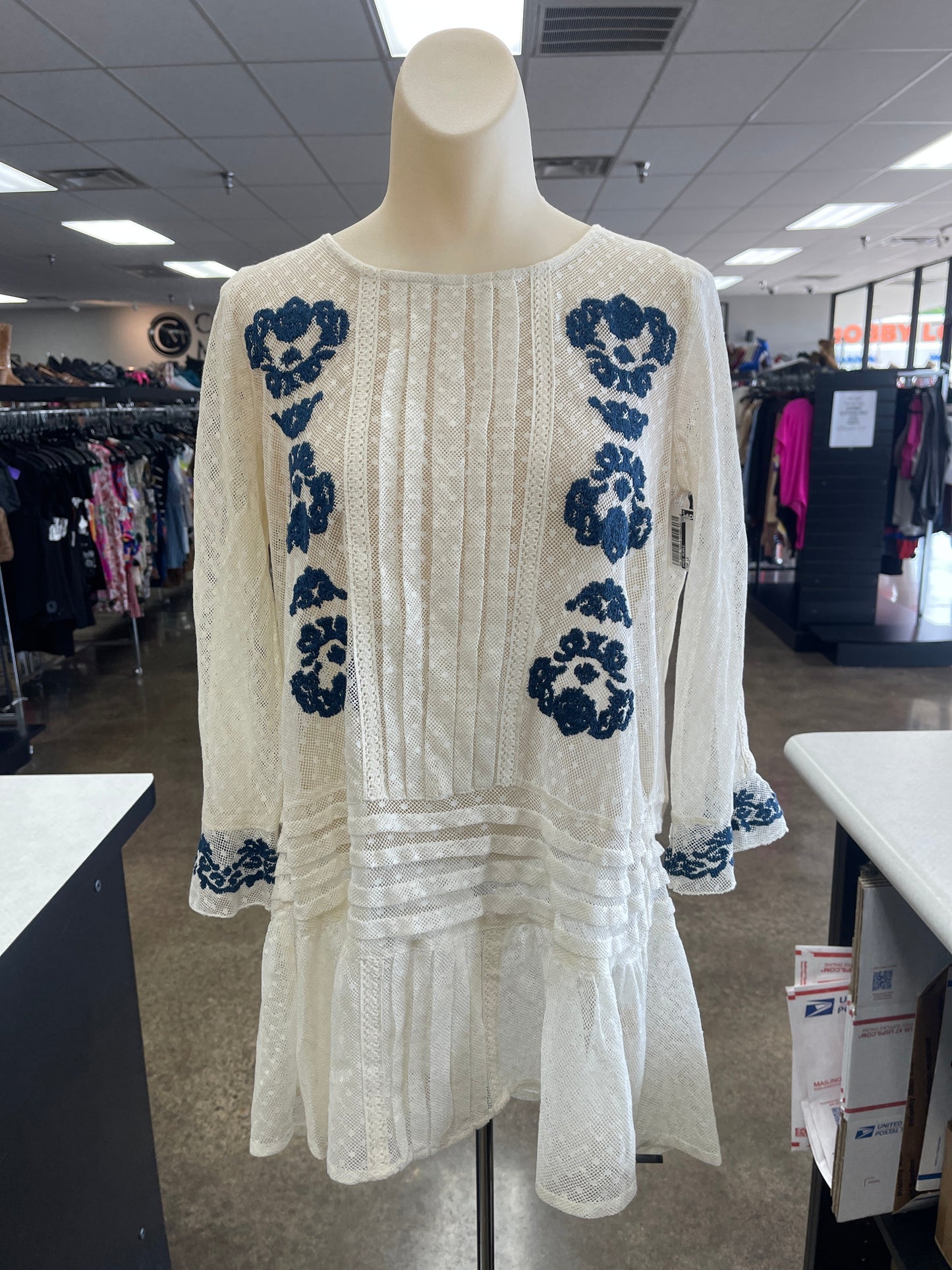 Cream Top Long Sleeve Free People, Size S