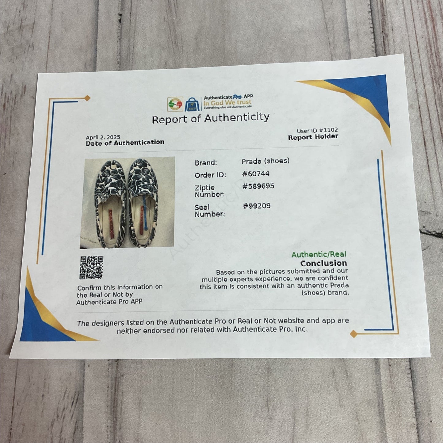 Shoes Luxury Designer By Prada In Blue & White, Size: 38